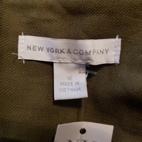 New York & Company women's size 12 olive green high low skirt NWT - Picture 5 of 6